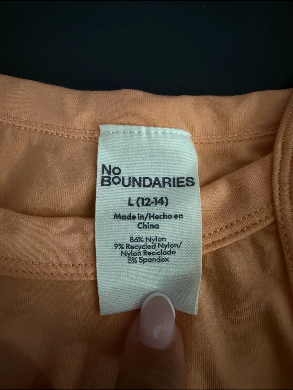 No Boundaries Peach Tank Top Racerback Style